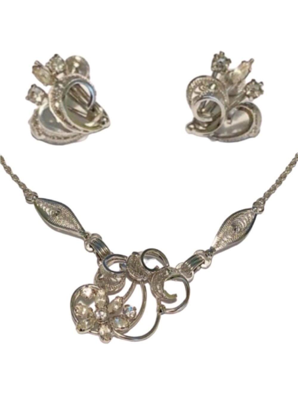 Vintage Am Lee sterling silver matching jewelry set